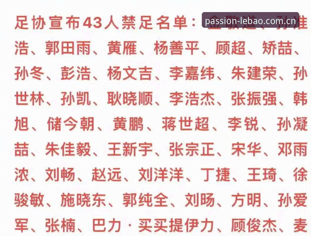 乐宝体育活动攻略怎么下载 足协第三批禁足名单全面解析:从俱乐部高管到球员的腐败网络深度剖析